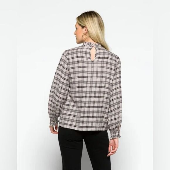 RAILS ARIANA SHIRT IVORY ONYX CHECK - Picture 2 of 16